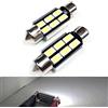 SOCAL-LED LIGHTING SoCal-LED 2X 4210 42mm Lampadine LED a Festone Canbus 6W Luce a Cupola Interna SMD 5730 ad Alta Potenza Luminosa, Luce Mappa, Bianca