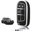 TOOMUME Cover Chiave Auto per Jeep Compass Renegade Cherokee Fiat 500x | Silicone Morbido, Antiurto, Anticaduta, Antigraffio, Custodia Protettiva Chiave per Freemont Tipo Dodge Challenger, 3 Tasti