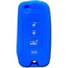 Tech11 Cover Chiave in Silicone Compatibile con Jeep Renegade - Protezione Antiscivolo e Antigraffio per Telecomando Auto, Design Ergonomico con Accesso Completo ai Pulsanti (Blu)