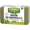 MAITRE SAVON DE MARSEILLE Maître Savon de Marseille - Vero sapone di Marsiglia da 200 g, 100% vegetale, certificato COSMOS Natural (Ecocert), cotto in modo tradizionale, olio d'oliva, per pelli sensibili