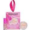 Revolution Beauty London Revolution Shimmer duo labbra e guance, mini illuminante & gloss | Mini illuminante & gloss rimpolpante, regalo per lei, vegan & Cruelty-Free