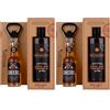 Accentra Set regalo MEN'S COLLECTION in carta kraft, con gel da bagno e gel doccia, apribottiglie a forma di bottiglia di birra, profumo: betulla e cedro, colore: marrone (Confezione da 2)