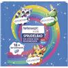 tetesept Bambini Bagno Gommino Arcobaleno 18 x 20 g - Pastiglie bicolori colorano l'acqua viola - Additivo bagno per bambini con emozionante schiuma frizzante