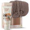 Bottega Verde - Petali di Vaniglia, Confezione Regalo con Latte Corpo Idratante da 200 ml, con Estratto di Vaniglia e Calze Tricot Morbide e Confortevoli, in un Elegante Cofanetto, Idea Regalo