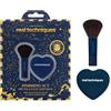 Real Techniques 2-Piece Finishing Act Brush & Puff Gift Duo Travel-Friendly Setting Blush & Bronzing Tools Limited Edition Holiday Gift Set