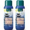 Kneipp Schiuma aromatica per il relax profondo, additivo per il bagno con prezioso estratto di legno di sandalo e olio essenziale di patchouli, nutriente e rilassante, 400 ml (Confezione da 2)