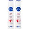 NIVEA Deodorante Spray Fresh Cherry 150 ml, Deodorante donna antitraspirante per una protezione fino a 72h, Deo spray antibatterico con formula INFINIFRESH per una freschezza all'aroma di ciliegia