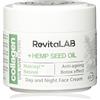 RevitaLAB - Crema giorno e notte idratante antirughe con collagene, arricchita con acido ialuronico, Matrixyl® 3000, olio di canapa e filtro UVA/UVB, 60-75 anni, 2x 50 ml - Formato multipack
