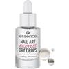 Essence Cosmetics essence nail art express dry drops - Asciugasmalto trasparente - Trattamento unghie con vitamina E e olio di mandorla - Asciugatura rapida - Cosmetica vegana - 8 ml