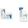 CeraVe Kit Corpo e Mani, Crema Idratante Viso e Corpo, Per Pelle Secca, 340 g + Crema Mani 50 ml & Kit con Crema Contorno Occhi Riparatrice, Con Acido Ialuronico e Niacinamide 14 ml + Detergente 20 ml