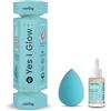 EVERBY | Yes I Glow Confezione Regalo, Siero Viso Illuminante con Pigmenti Perlati e Acido Ialuronico + Spugnetta Viso, 14 ml, Made in Italy