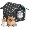 XEERUN Casetta Per Gatti Per Esterni, 35 * 33 * 30cm Cuccia Per Gatto Da Esterno, CasettA Per Gatti Da Esterno Impermeabile, Cuccia Gatto Esterno, Casettas GattoEsterno Con Cuscino Rimovibile per Animali