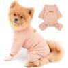 PAIDEFUL Pigiama per Cani di Taglia Piccola Media Gatti Striscia di Moda Pjs Pagliaccetti Caldi a Quattro Zampe Tute per Animali Cucciolo Chihuahua Abbigliamento Homewear Primavera Autunno Rosa S