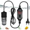 BORDEAG Mini riscaldatore per acquario, 10 W, USB per acquario, con indicatore LED, regolatore di temperatura esterno, mini barra riscaldante per acquario, scaldabagno per acquari da 2 l