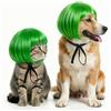 Generic Divertente parrucca regolabile per cani e gatti, 15,2 cm, realistica, 3D, tagliabile, con fascia elastica, taglio di capelli fai da te per Halloween, Natale e cosplay, adatta per animali domestici di