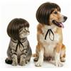 Generic Divertente parrucca regolabile per cani e gatti, 15,2 cm, realistica, 3D, tagliabile, con fascia elastica, taglio di capelli fai da te per Halloween, Natale e cosplay, adatta per animali domestici di