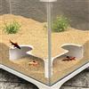 Generic Grotta rifugio per acquari con finestra di osservazione trasparente, rifugio impilabile a più livelli per l'allevamento e nascondersi in acquario, bianco