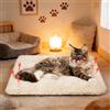Generic Letto auto-riscaldante per gatti, 71×51 cm Letto termico per gatti e cani, cuscino termico per animali domestici non elettrico per interni ed esterni, fondo antiscivolo, lavabile (Marrone)