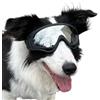 Generic Occhiali da sole per cani, antiscivolo, con doppia cinghia regolabile, per cani di taglia media e grande, lenti argentate