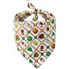 Generic Decorazione natalizia per animali domestici, leggera, 1 pezzo, sciarpa triangolare con gatti carino elemento natalizio (62 x 43 x 43 cm, griglia rossa)