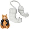 Generic Costume divertente con stampa 3D con braccia muscolose di gatto, comodo accessorio per spalla per cosplay felino. Giocattolo leggero in PLA con dito medio, pugno bianco