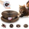 Generic 1 tiragraffi Magic Organ per gatti, pieghevole, a fisarmonica, a nido d'ape, con pallina, zampe attorcigliate, tappetino interattivo per gatti e gattini da interno