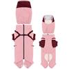 Generic Giacca antipioggia regolabile con cappuccio per cani di taglia grande, media e piccola, leggera, impermeabile con striscia riflettente (rosa)