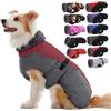 IECOii, Giacca extra calda per cani di taglia grande, gilet in pile termico isolante per l'inverno, cappotto per cani impermeabile riflettente XL con colletto di pelliccia