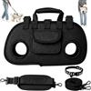 Gienslru Trasportino portatile e traspirante 2-in-1, borsa multifunzione per cani e gatti, trasportino pieghevole in rete con tracolla regolabile per cuccioli e gatti uso quotidiano e viaggi (Black-S-A)
