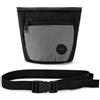 ZEMINRI Marsupio per Cani Porta Premietti Crocchette Cani (Nero-Grigio) | Porta sacchetti cane resistente e leggero con design compatto per cani gatti uccelli addestramento passeggiate viaggi