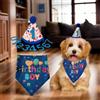 Generic Forniture per feste di compleanno per cani, bandana rosa e cappello con numero per cani di piccola e media taglia, adorabili accessori di compleanno rosa per feste di cane
