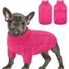 Queenmore Maglione Cane Bassotto Caldo Elastico Collo Alto Ritorto | Felpa Cane Elastica Border Collie, Whippet, Barbone Medio, Springer Spaniel - Taglia M, Fussia