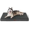 Bedsure Cuscino Per Cani Ortopedico Materasso Cane Grande,120x74 cm,Grigio | Cuscino cane sfoderabile e lavabile,cuscino memory foam per cani，materasso per cani, lavabile e antiscivolo, letto interno