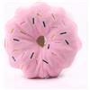 Generic Giocattolo per cani di piccola e media taglia con lecca-lecca in peluche, con simpatico cuore ricamato, morbido giocattolo per dentizione, gioco interattivo (ciambella rosa)