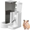Korechain Mangiatoia e beverino per criceti, Distributore automatico 2-in-1 300 ml + 80 ml, Base pesante anti-ribaltamento con sistema a sfera, Facile da pulire per piccoli roditori (1 Set)