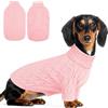 Queenmore Maglione Cane Piccola, Morbida e Calda, Maglioncino Cane per Maltese, Chihuahua, Yorkshire Terrier e Razze Mini, Rosa, XS