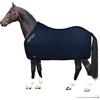 Horses, Coperta per Cavallo in Pile, Modello Basic, Morbida e Comoda, ideale per Trasporto e Dopo Lavoro, Blu 145 cm