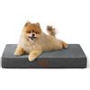 Bedsure Cuscino Per Cani Ortopedico Materasso Cane Piccola,61x41 cm,Grigio | Cuscino cane sfoderabile e lavabile,cuscino memory foam per cani，materasso per cani, lavabile e antiscivolo, letto interno