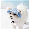 Generic Cappelli per cani e gatti con fibbia in corda regolabile Cappello con Sphynx con foro per le orecchie, per gattino, cuccioli, copricapo per attività all'aperto, chihuahua, protezione solare