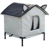 Yurosuis Rifugio Gatti Da Esterno Resistente Alle Intemperie Rialzato Coibentato | Cuccia Per Cani Impermeabile Da Esterno Adatto a Animali Randagi, Cortile, Giardino, Patio, Portico e Garage