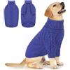 Queenmore Maglione Cane XL, Maglieria con Maniche Lunghe per Inverno | Adatto A Labrador, Border Collie, Golden Retriever - Maglione Natalizio (Blu, XL)