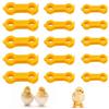 Generic 15 anelli per cosce di pollo, anelli numerati per zampe di pollo, per zampe di pollo, per pulcini, quaglie, anatre e uccelli (giallo)