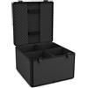 Audibax PRO-PAR Case - Flight Case per 4 Faretti PAR 56 o Mini Teste Mobili - Custodia per Illuminazione - 4 Scomparti Separati - Borsa Robusta e Resistente - Doppia Chiusura e Maniglia - Schiuma