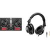 Hercules DJControl Inpulse 300 MK2, Postazione DJ USB, 2 banchi con 16 pad e scheda audio integrata & HDP DJ45, Cuffie chiuso sul retro per DJ,Pieghevoli,auricolari basculanti