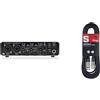 Behringer U-PHORIA UMC204HD, scheda audio/interfaccia MIDI 2x4 USB, 24-Bit/192 kHz & Stagg Cavo di Alta Qualita XLRf a XLRm Plug Microphone, 6 m, Nero