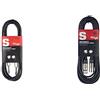 Stagg Sgc6Dl Cavo Pro-Dritto Deluxe Per Strumenti Musicali Da Jack 6,3 Mm A Jack 6,3 Mm, 6M, Nero & Cavo Di Alta Qualita Xlrf A Xlrm Plug Microphone, 6 M, Nero