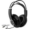 Audibax RH10 - Cuffie per DJ con Cavo da 3 m - Cuffie Stereo per Mixaggio e Monitor da Studio - Driver da 50 mm - Connettore da 3,5 e 6,3 mm - Design Semi-aperto con Buon Isolamento