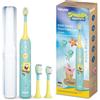 Beurer SC 11 Aqua Blue SpongeBob spazzolino elettrico per bambini | 2 testine per spazzolino da 3 e da 6 anni, spazzolino a ultrasuoni per bambini, silenzioso e leggero, astuccio per spazzolino