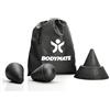 BODYMATE Set Massaggio Trigger Point - 3 Massaggiatori con Supporto per Utilizzo su Pavimento e su Parete
