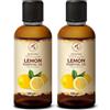 AROMATIKA Olio essenziale di Limone 2x100 ml - Citrus Limon - Naturale e Puro - Olio essenziali per Diffusori - Profumi per la Casa - Saponi e Candele - Sauna - Aroma di Agrumi - Aromaterapia